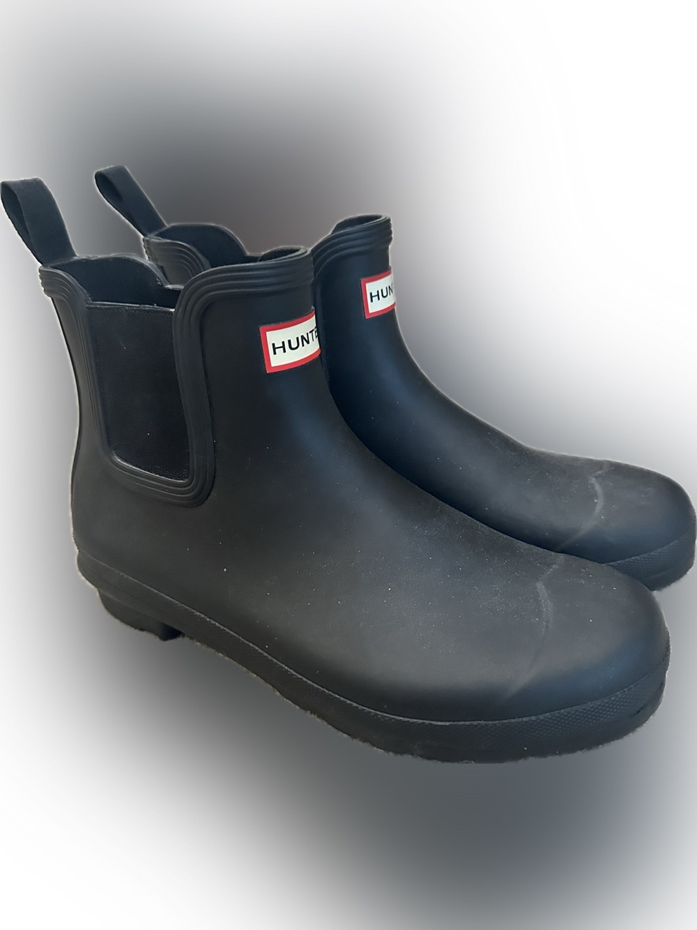 Hunter Women's Matte Black Chelsea Rain Boots (size 11) - Picture 2 of 3